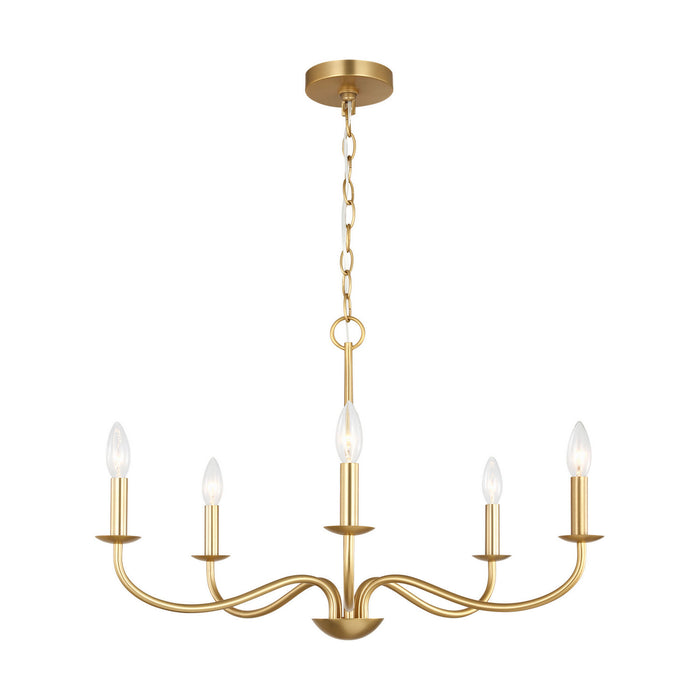 Myhouse Lighting Generation Lighting - GLC1205SB - Five Light Chandelier - Abells - Satin Brass
