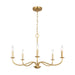 Myhouse Lighting Generation Lighting - GLC1205SB - Five Light Chandelier - Abells - Satin Brass