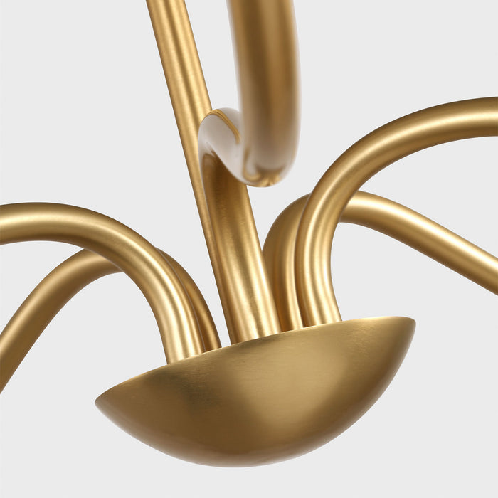 Myhouse Lighting Generation Lighting - GLC1205SB - Five Light Chandelier - Abells - Satin Brass