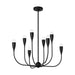 Myhouse Lighting Generation Lighting - GLC1218MBK - Eight Light Chandelier - Maya - Midnight Black
