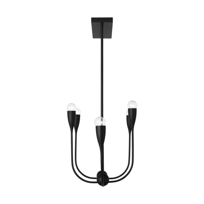 Myhouse Lighting Generation Lighting - GLC1226MBK - Six Light Linear Chandelier - Maya - Midnight Black