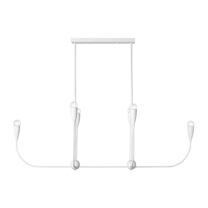 Myhouse Lighting Generation Lighting - GLC1226MWT - Six Light Linear Chandelier - Maya - Matte White