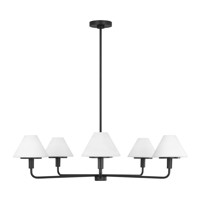 Myhouse Lighting Generation Lighting - GLC1235MBK - Five Light Chandelier - Mendota - Midnight Black