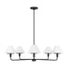Myhouse Lighting Generation Lighting - GLC1235MBK - Five Light Chandelier - Mendota - Midnight Black