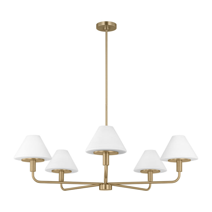 Myhouse Lighting Generation Lighting - GLC1235SB - Five Light Chandelier - Mendota - Satin Brass