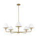 Myhouse Lighting Generation Lighting - GLC1235SB - Five Light Chandelier - Mendota - Satin Brass