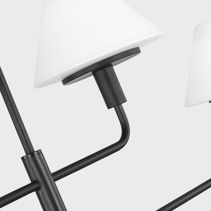 Myhouse Lighting Generation Lighting - GLC1244MBK - Four Light Chandelier - Mendota - Midnight Black