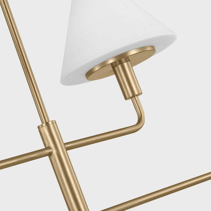 Myhouse Lighting Generation Lighting - GLC1244SB - Four Light Chandelier - Mendota - Satin Brass