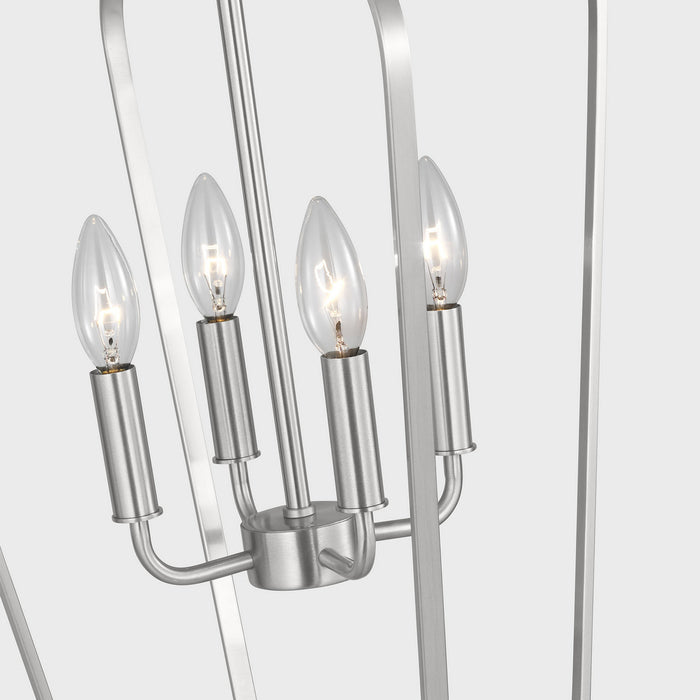 Myhouse Lighting Generation Lighting - GLC1264BS - Four Light Chandelier - Kennan - Brushed Nickel