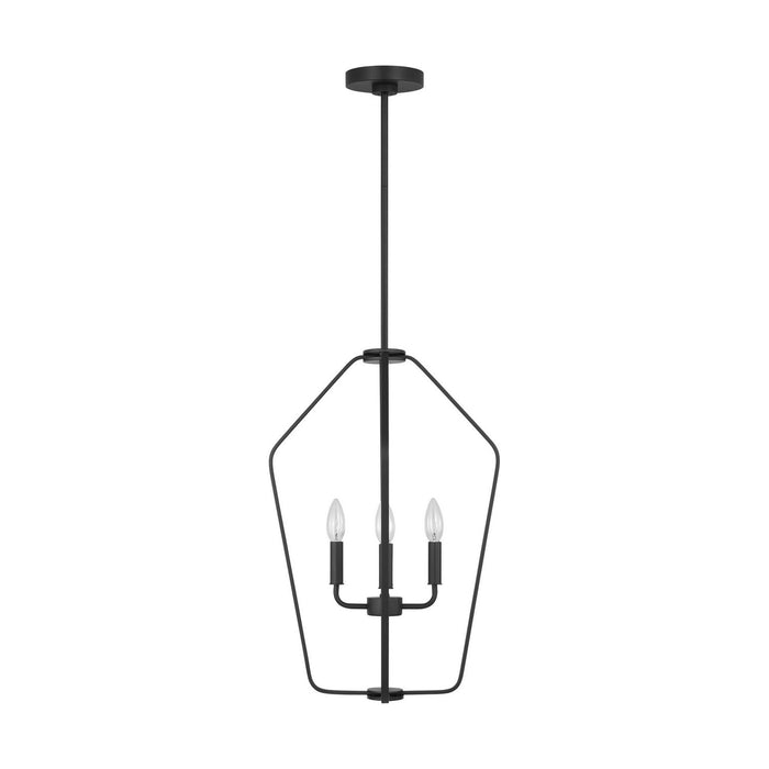 Myhouse Lighting Generation Lighting - GLC1264MBK - Four Light Chandelier - Kennan - Midnight Black