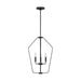 Myhouse Lighting Generation Lighting - GLC1264MBK - Four Light Chandelier - Kennan - Midnight Black