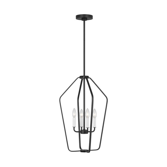 Myhouse Lighting Generation Lighting - GLC1264MBK - Four Light Chandelier - Kennan - Midnight Black