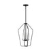 Myhouse Lighting Generation Lighting - GLC1264MBK - Four Light Chandelier - Kennan - Midnight Black