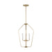 Myhouse Lighting Generation Lighting - GLC1264SB - Four Light Chandelier - Kennan - Satin Brass