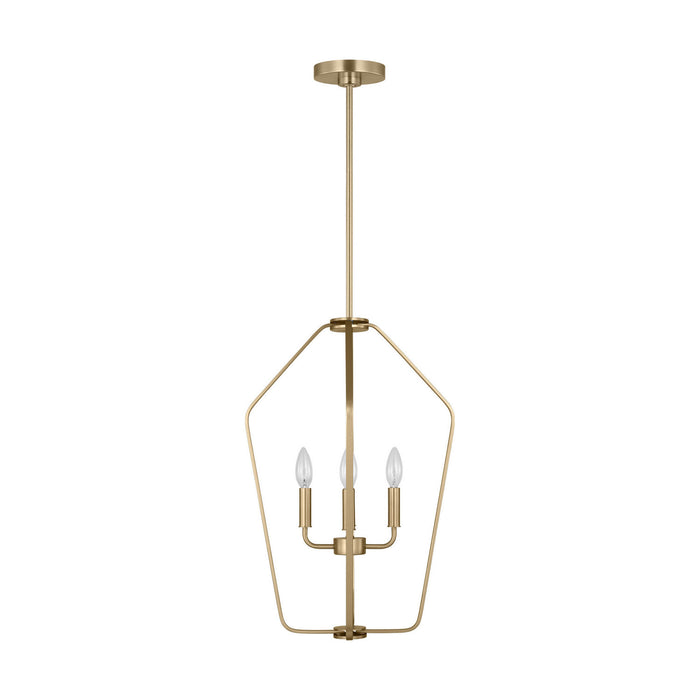 Myhouse Lighting Generation Lighting - GLC1264SB - Four Light Chandelier - Kennan - Satin Brass