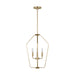 Myhouse Lighting Generation Lighting - GLC1264SB - Four Light Chandelier - Kennan - Satin Brass