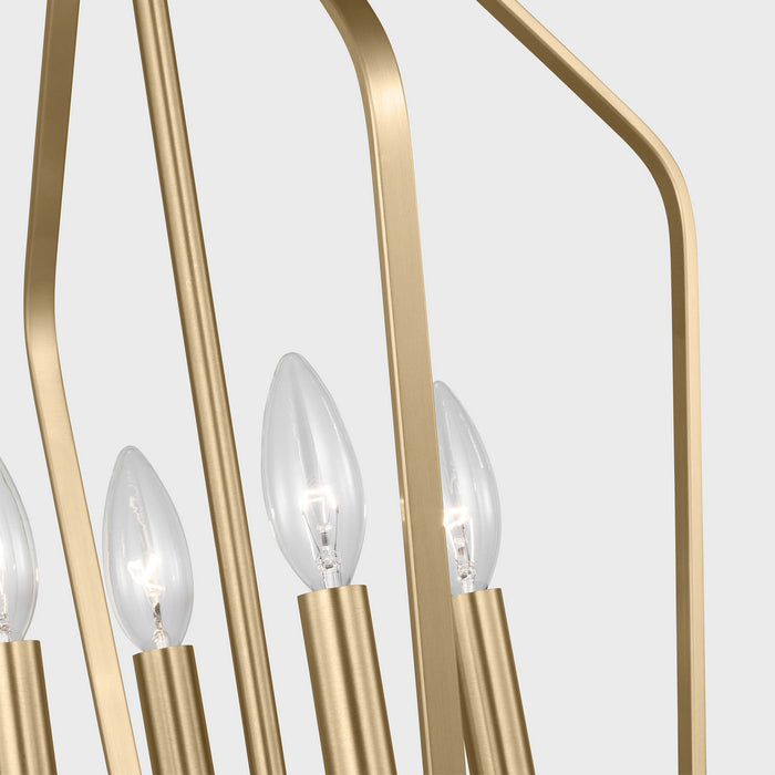 Myhouse Lighting Generation Lighting - GLC1264SB - Four Light Chandelier - Kennan - Satin Brass