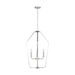 Myhouse Lighting Generation Lighting - GLC1274BS - Four Light Chandelier - Kennan - Brushed Nickel