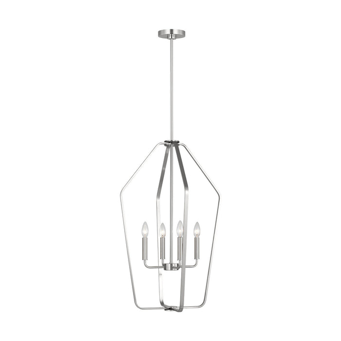 Myhouse Lighting Generation Lighting - GLC1274BS - Four Light Chandelier - Kennan - Brushed Nickel
