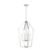 Myhouse Lighting Generation Lighting - GLC1274BS - Four Light Chandelier - Kennan - Brushed Nickel