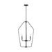 Myhouse Lighting Generation Lighting - GLC1274MBK - Four Light Chandelier - Kennan - Midnight Black