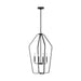 Myhouse Lighting Generation Lighting - GLC1274MBK - Four Light Chandelier - Kennan - Midnight Black