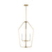 Myhouse Lighting Generation Lighting - GLC1274SB - Four Light Chandelier - Kennan - Satin Brass