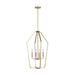 Myhouse Lighting Generation Lighting - GLC1274SB - Four Light Chandelier - Kennan - Satin Brass