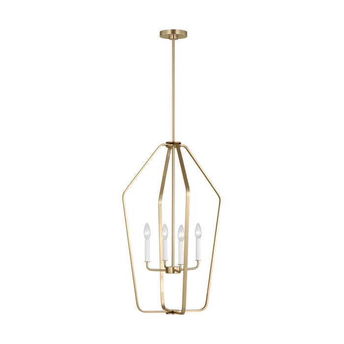 Myhouse Lighting Generation Lighting - GLC1274SB - Four Light Chandelier - Kennan - Satin Brass