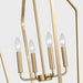Myhouse Lighting Generation Lighting - GLC1274SB - Four Light Chandelier - Kennan - Satin Brass