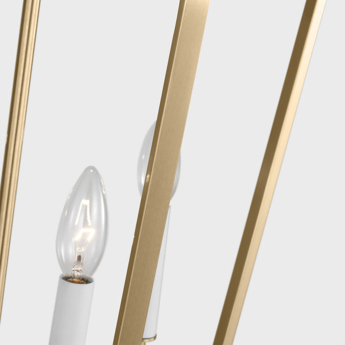 Myhouse Lighting Generation Lighting - GLC1274SB - Four Light Chandelier - Kennan - Satin Brass