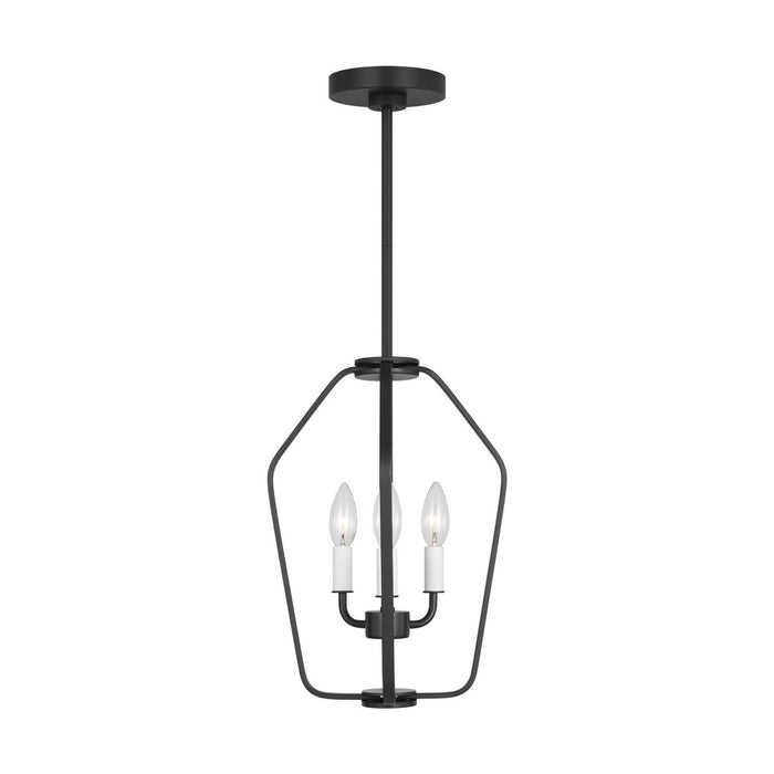 Myhouse Lighting Generation Lighting - GLC1283MBK - Three Light Chandelier - Kennan - Midnight Black