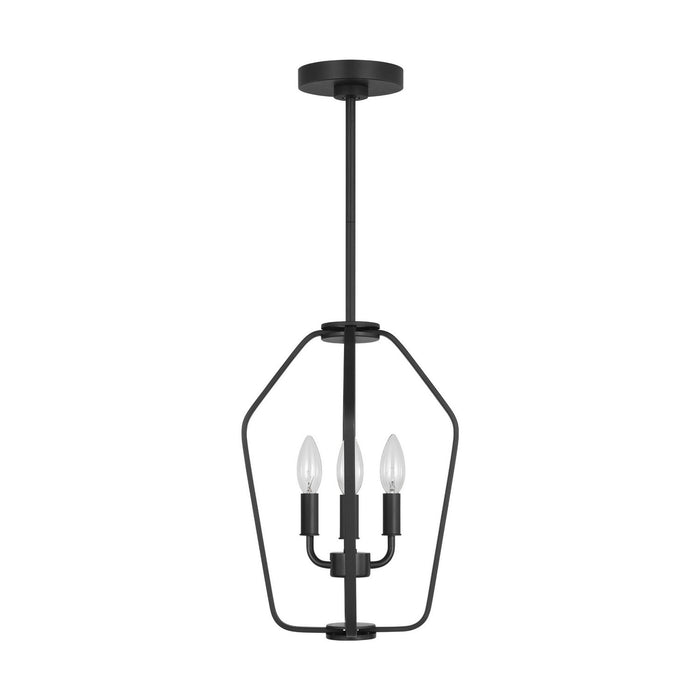 Myhouse Lighting Generation Lighting - GLC1283MBK - Three Light Chandelier - Kennan - Midnight Black