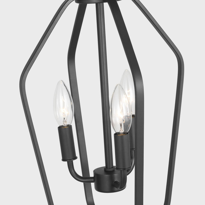 Myhouse Lighting Generation Lighting - GLC1283MBK - Three Light Chandelier - Kennan - Midnight Black