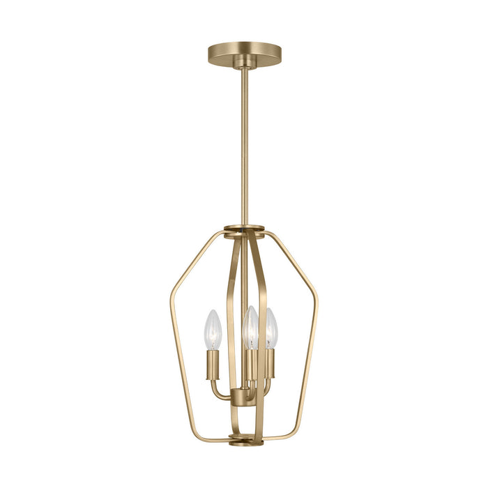 Myhouse Lighting Generation Lighting - GLC1283SB - Three Light Chandelier - Kennan - Satin Brass