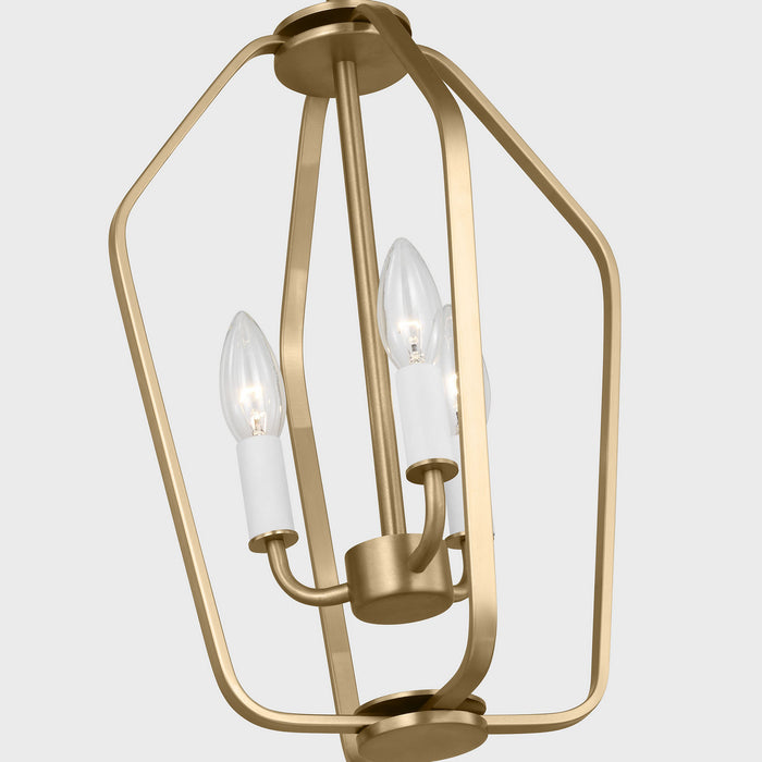 Myhouse Lighting Generation Lighting - GLC1283SB - Three Light Chandelier - Kennan - Satin Brass