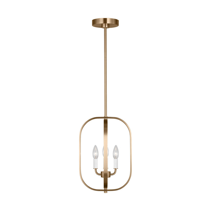 Myhouse Lighting Generation Lighting - GLC1293SB - Three Light Chandelier - Loretto - Satin Brass