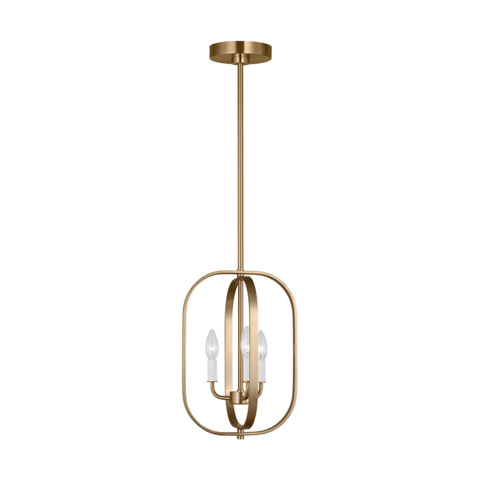 Myhouse Lighting Generation Lighting - GLC1293SB - Three Light Chandelier - Loretto - Satin Brass