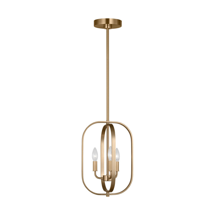 Myhouse Lighting Generation Lighting - GLC1293SB - Three Light Chandelier - Loretto - Satin Brass