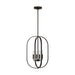 Myhouse Lighting Generation Lighting - GLC1304MBK - Four Light Chandelier - Loretto - Midnight Black