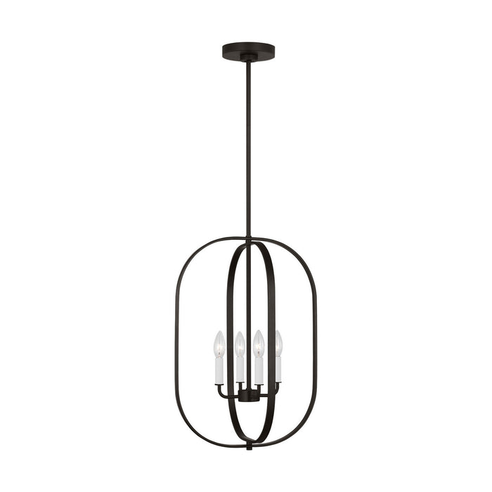 Myhouse Lighting Generation Lighting - GLC1304MBK - Four Light Chandelier - Loretto - Midnight Black