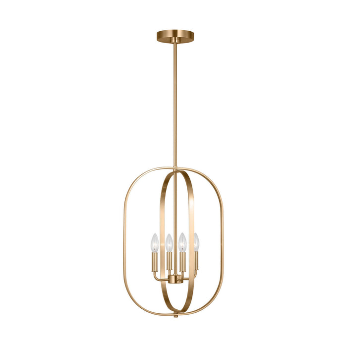 Myhouse Lighting Generation Lighting - GLC1304SB - Four Light Chandelier - Loretto - Satin Brass
