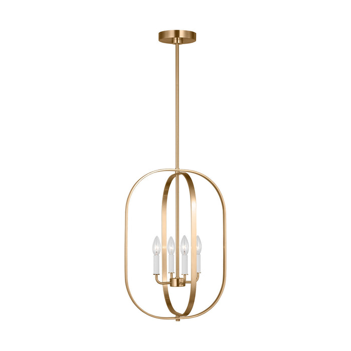 Myhouse Lighting Generation Lighting - GLC1304SB - Four Light Chandelier - Loretto - Satin Brass