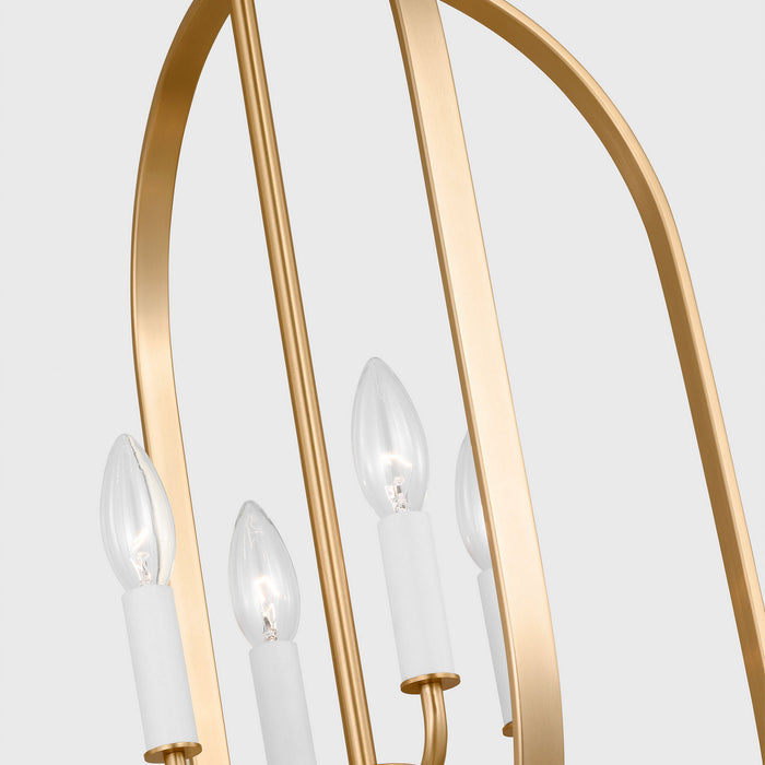 Myhouse Lighting Generation Lighting - GLC1304SB - Four Light Chandelier - Loretto - Satin Brass