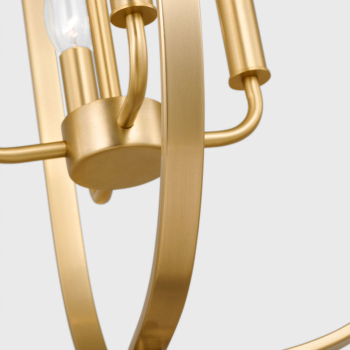 Myhouse Lighting Generation Lighting - GLC1304SB - Four Light Chandelier - Loretto - Satin Brass