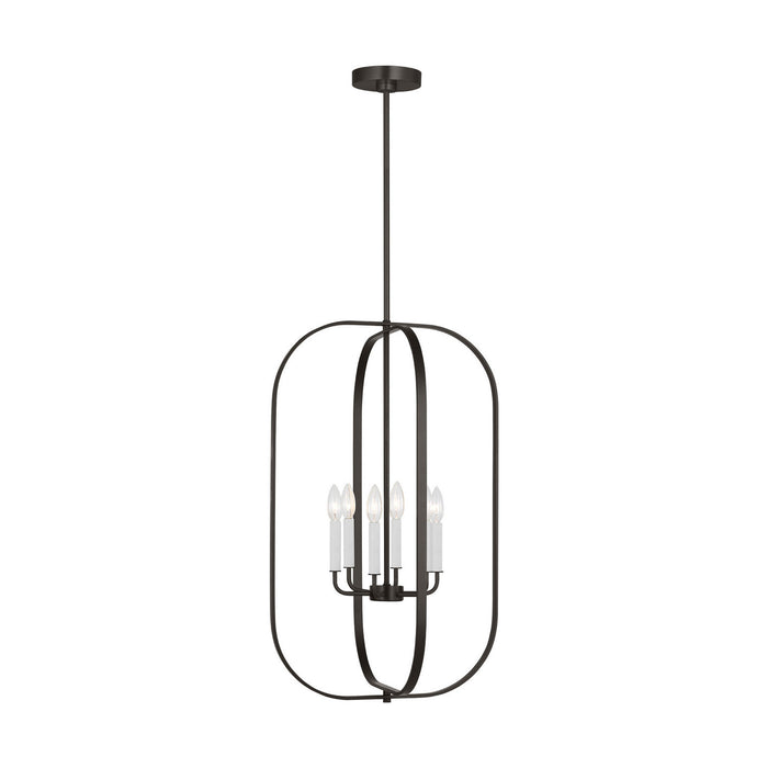 Myhouse Lighting Generation Lighting - GLC1316MBK - Six Light Chandelier - Loretto - Midnight Black