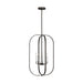 Myhouse Lighting Generation Lighting - GLC1316MBK - Six Light Chandelier - Loretto - Midnight Black