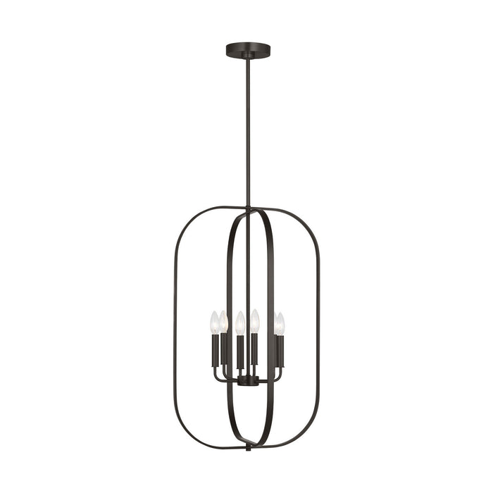 Myhouse Lighting Generation Lighting - GLC1316MBK - Six Light Chandelier - Loretto - Midnight Black