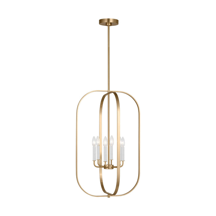 Myhouse Lighting Generation Lighting - GLC1316SB - Six Light Chandelier - Loretto - Satin Brass