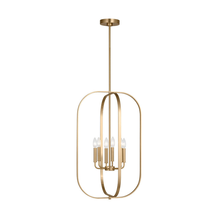 Myhouse Lighting Generation Lighting - GLC1316SB - Six Light Chandelier - Loretto - Satin Brass